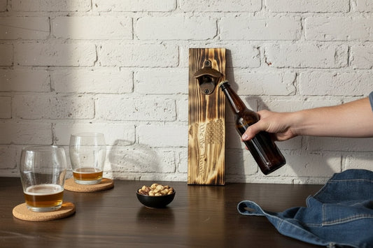 Hand-Burnt Wood Engraved Bottle Opener