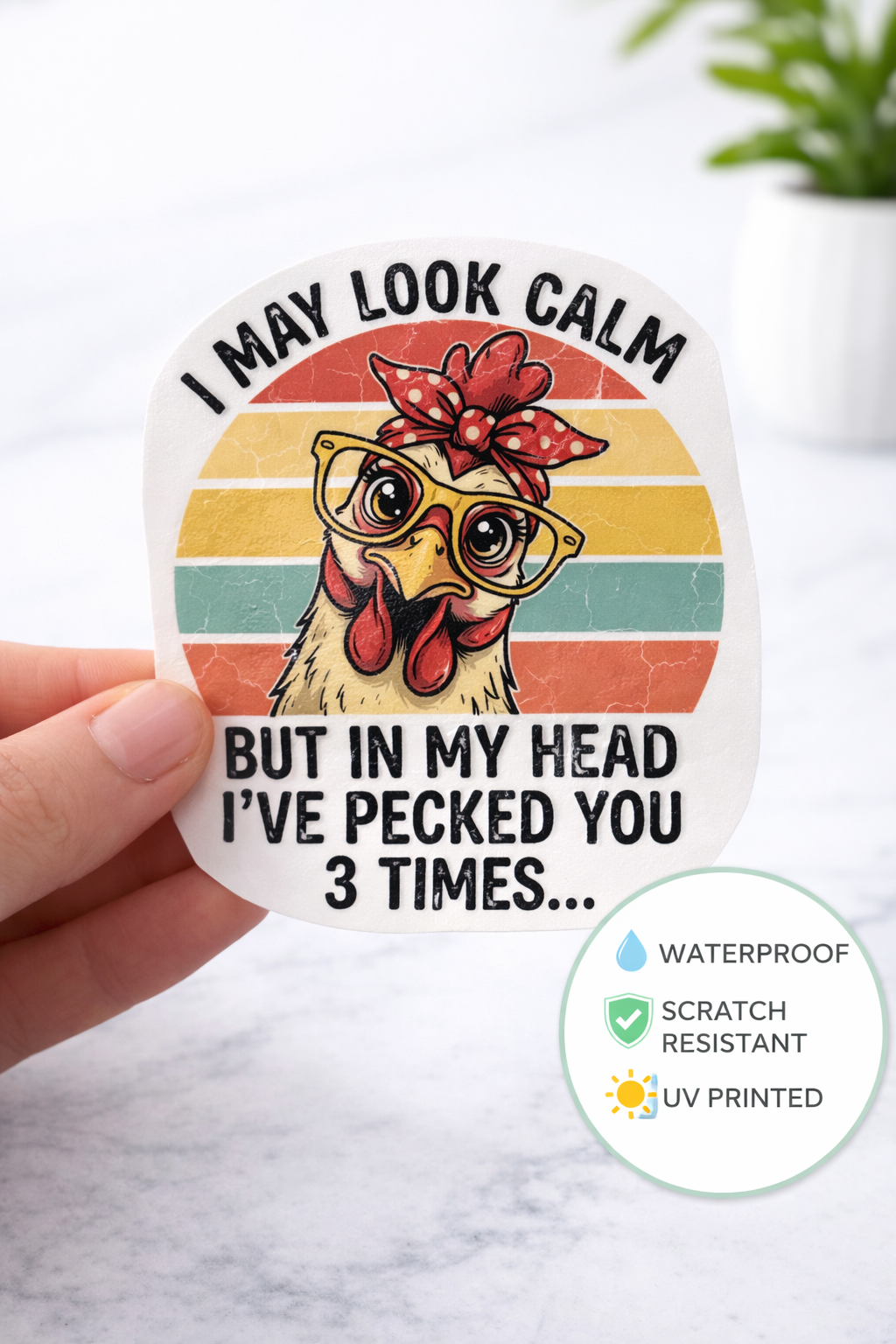I May Look Calm - decal