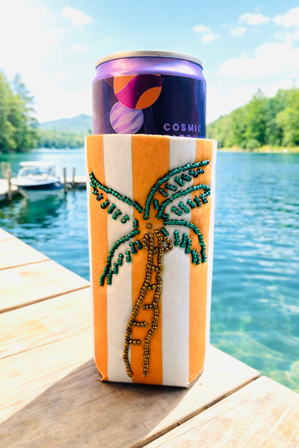 Slim Can Bead Embroidered Koozie