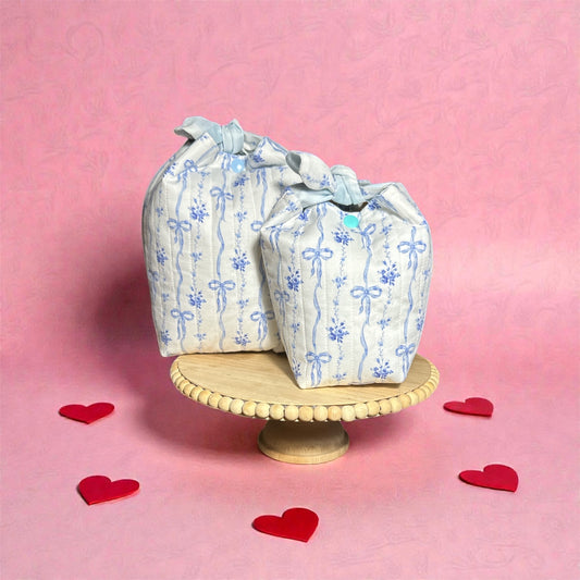 Handmade Sewn Gift Bags with Custom Hand-Beaded Embroidery