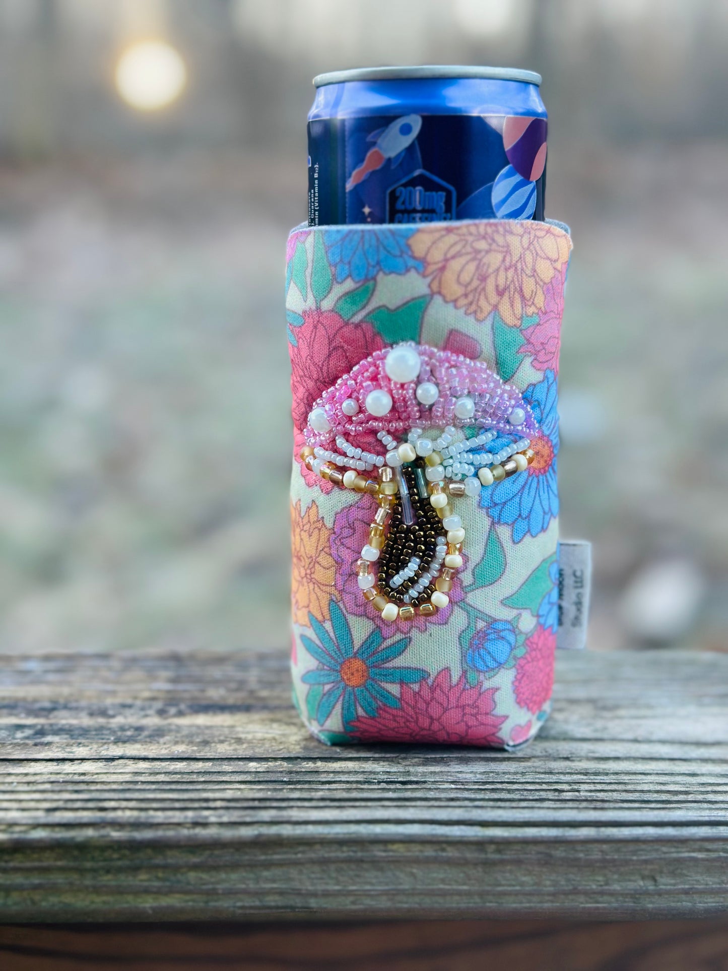 Slim Can Bead Embroidered Koozie