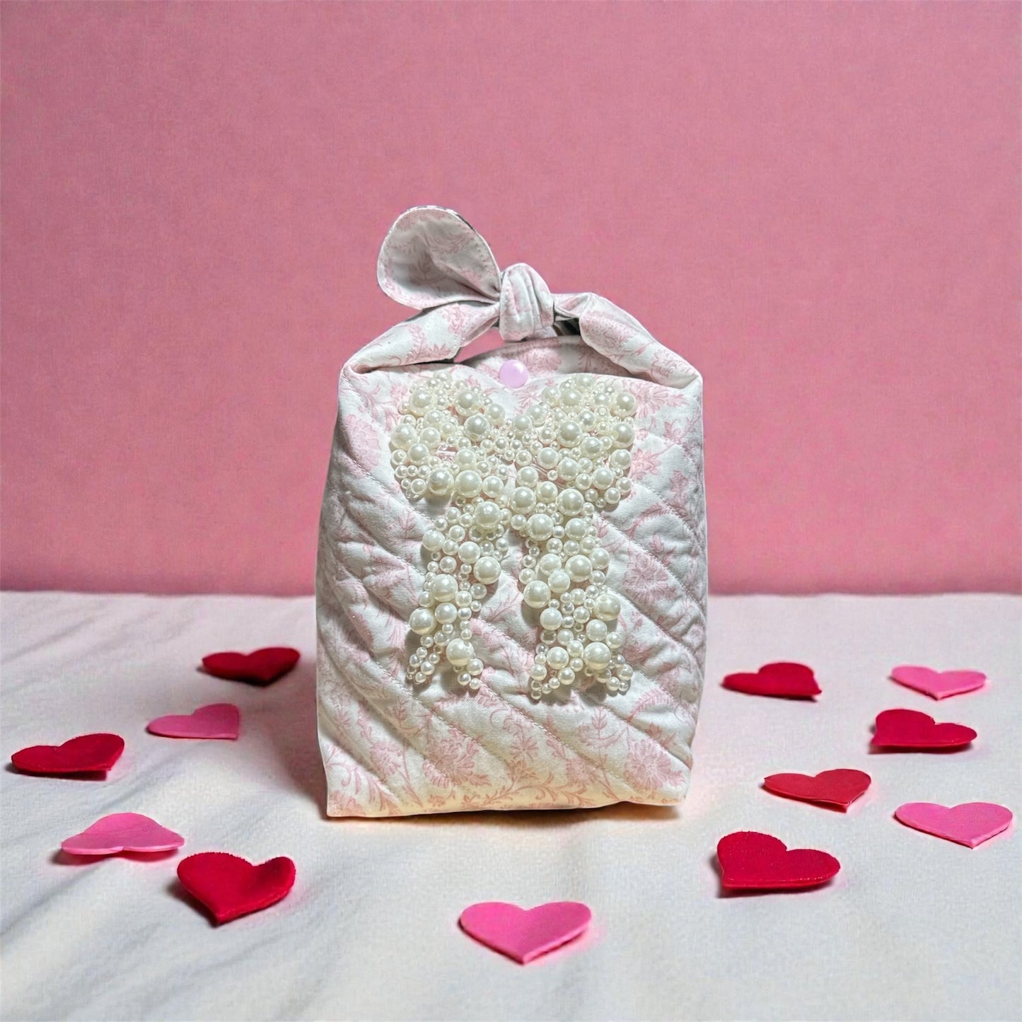 Handmade Sewn Gift Bags with Custom Hand-Beaded Embroidery